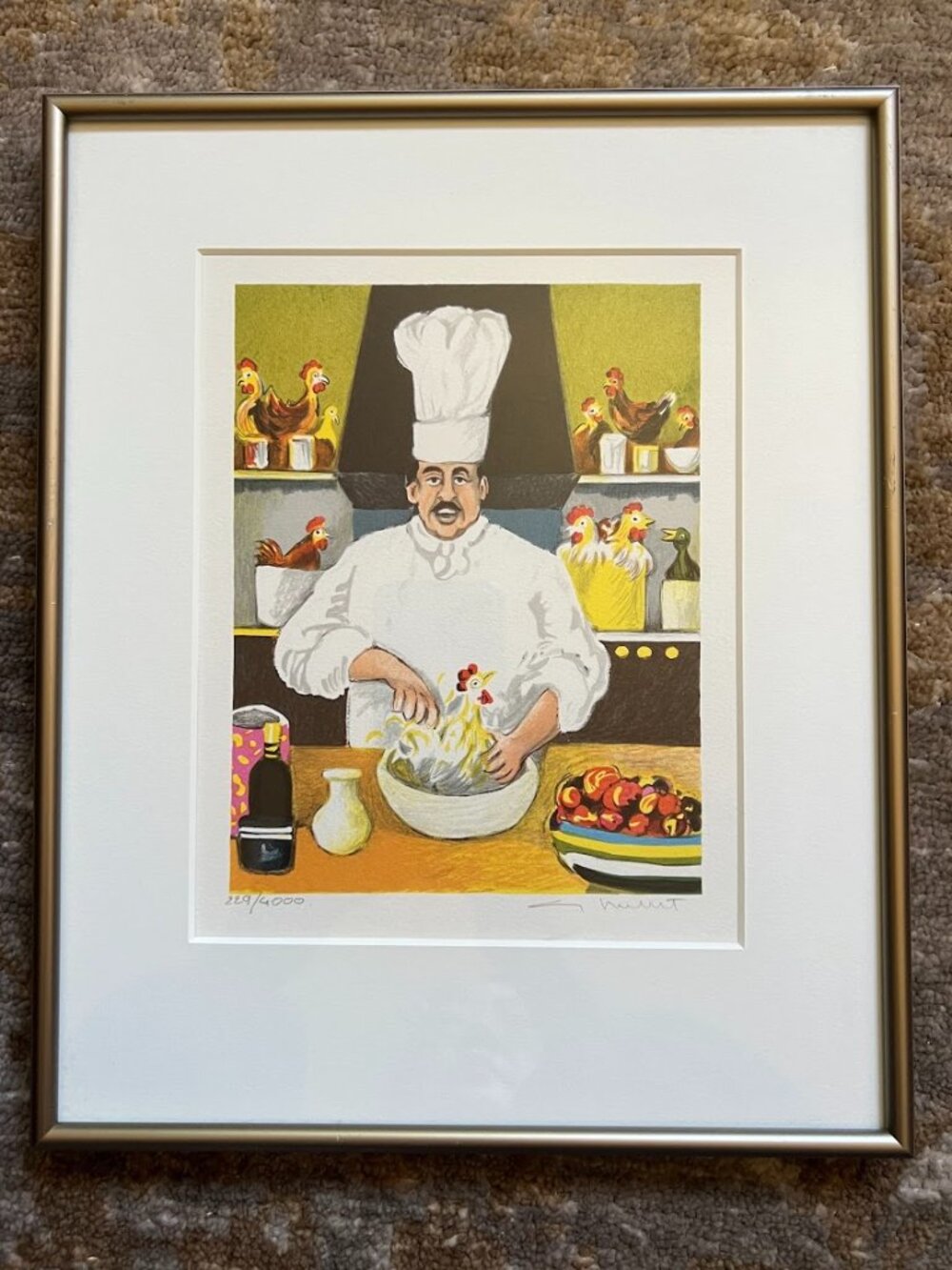 Guy Buffet Limited Edition Lithograph Print, Framed, Signed, Matted & Numbered.